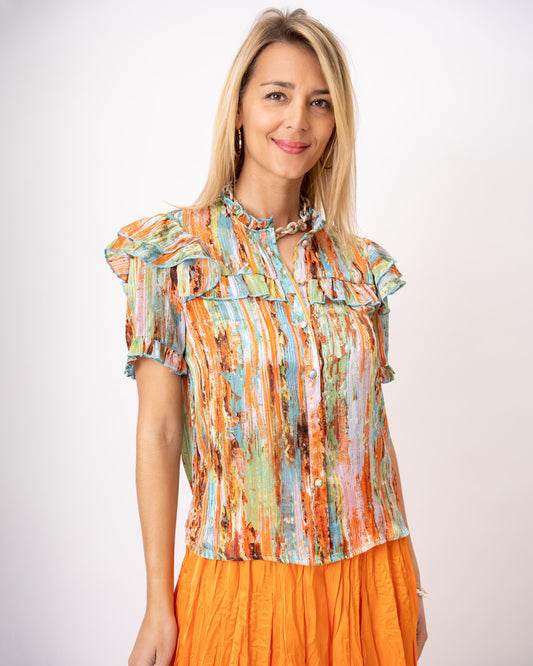 « Kalia » ruffled top