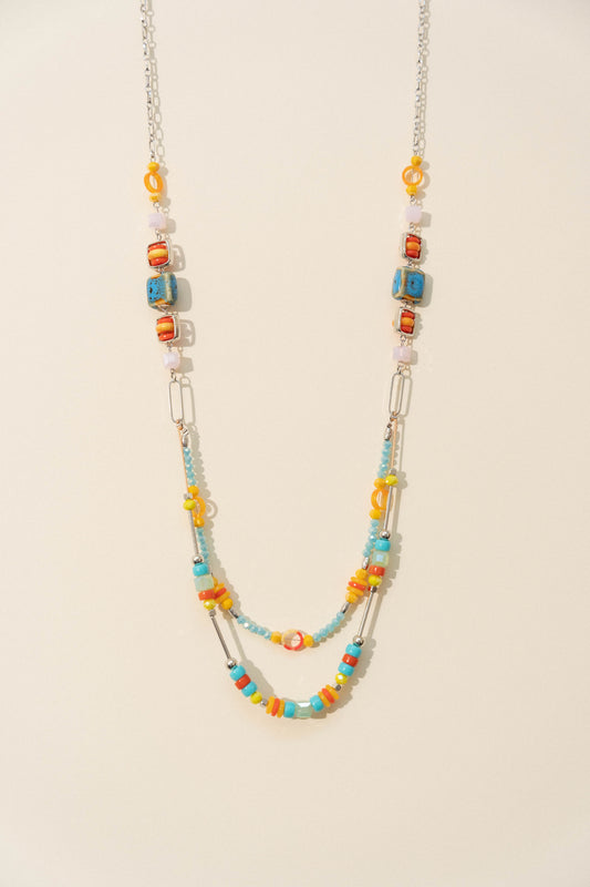 « Beads » long necklace