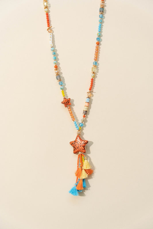 « Star python » long necklace