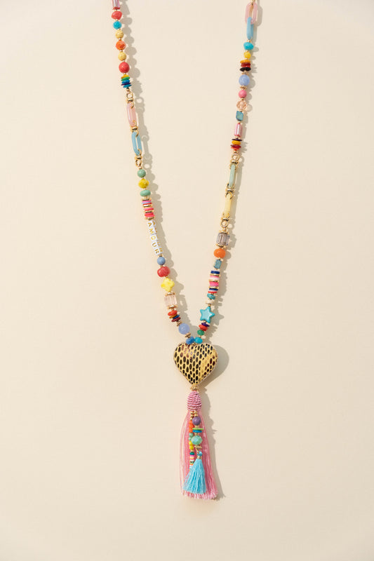 «  Amour python » long necklace