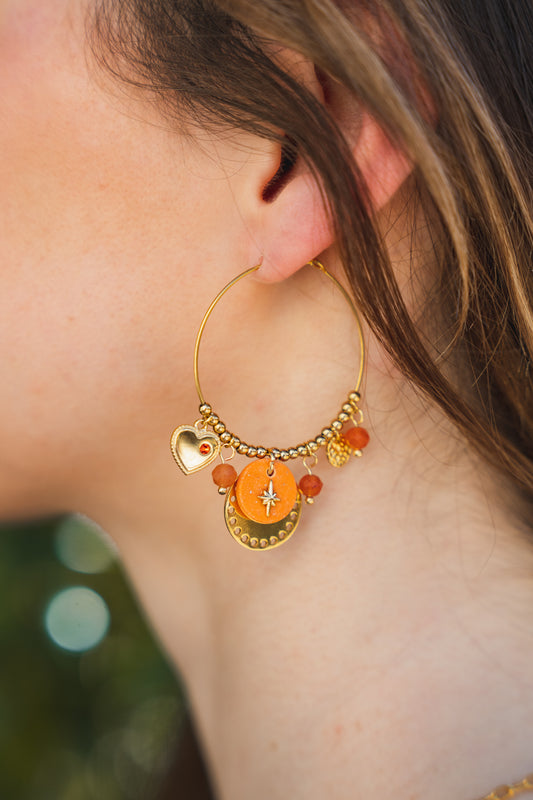 « Tangerine »  earrings