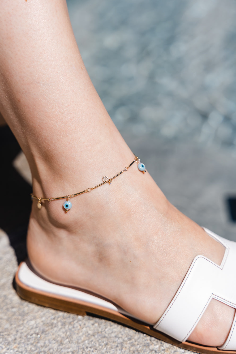 Evil eye anklet