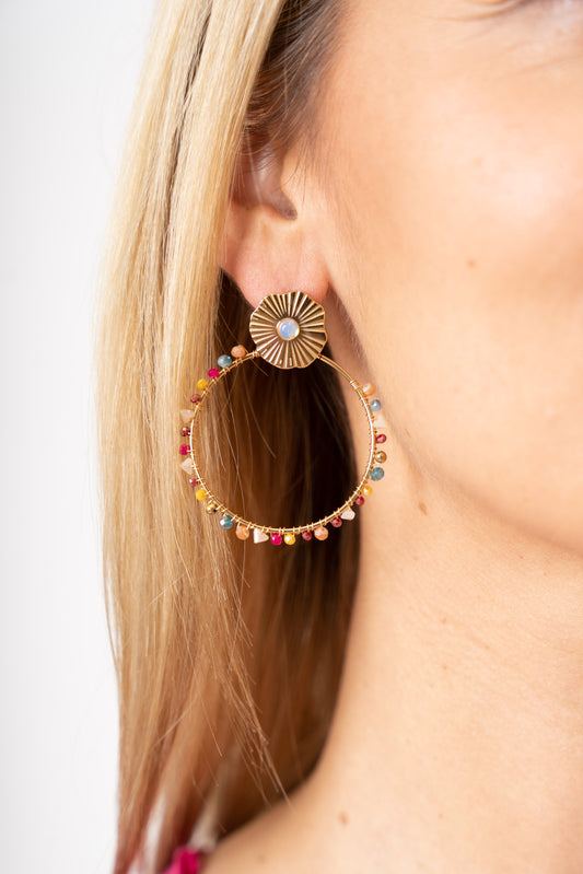 « Oana » hoops with beads